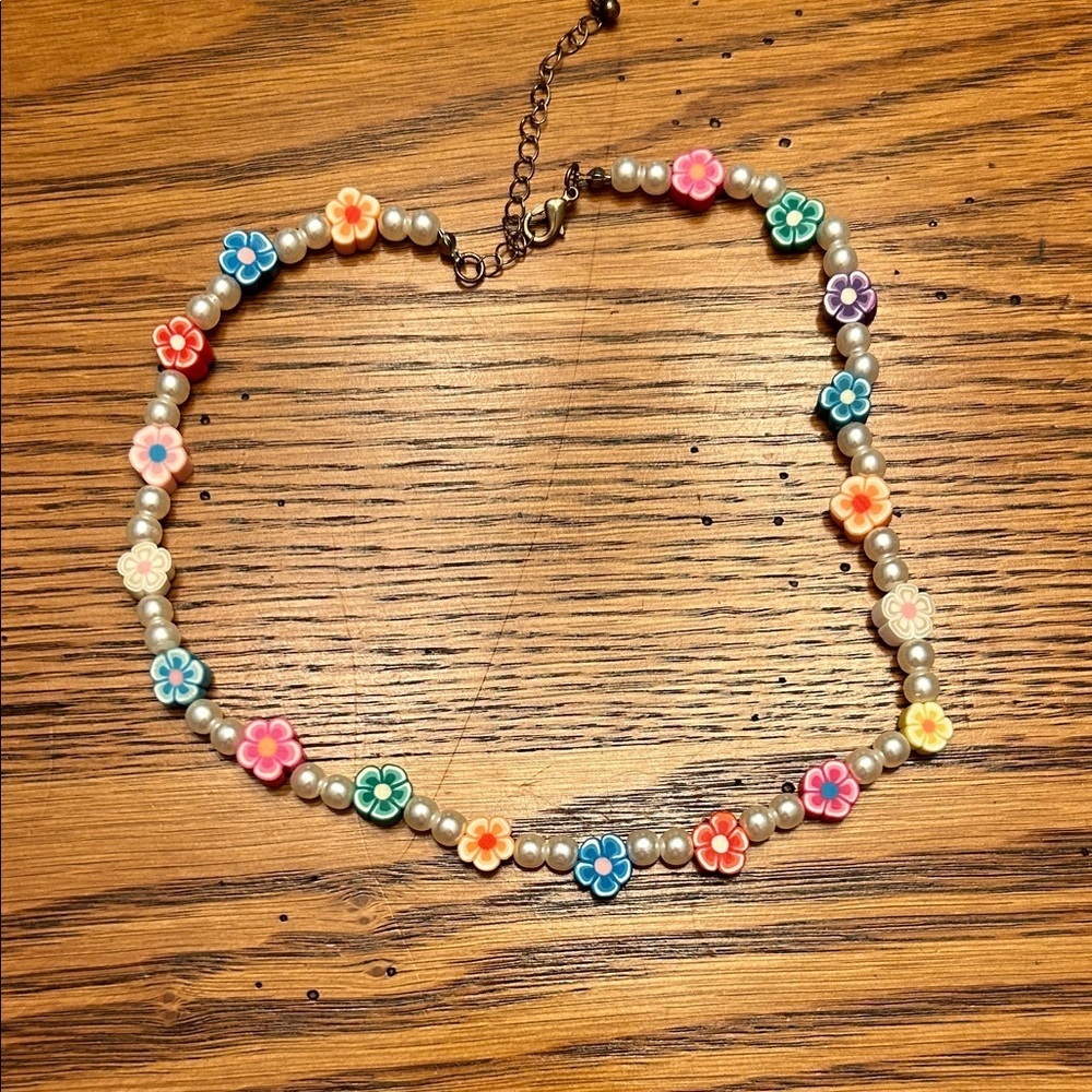 Colorful Flower Beaded Necklace/9